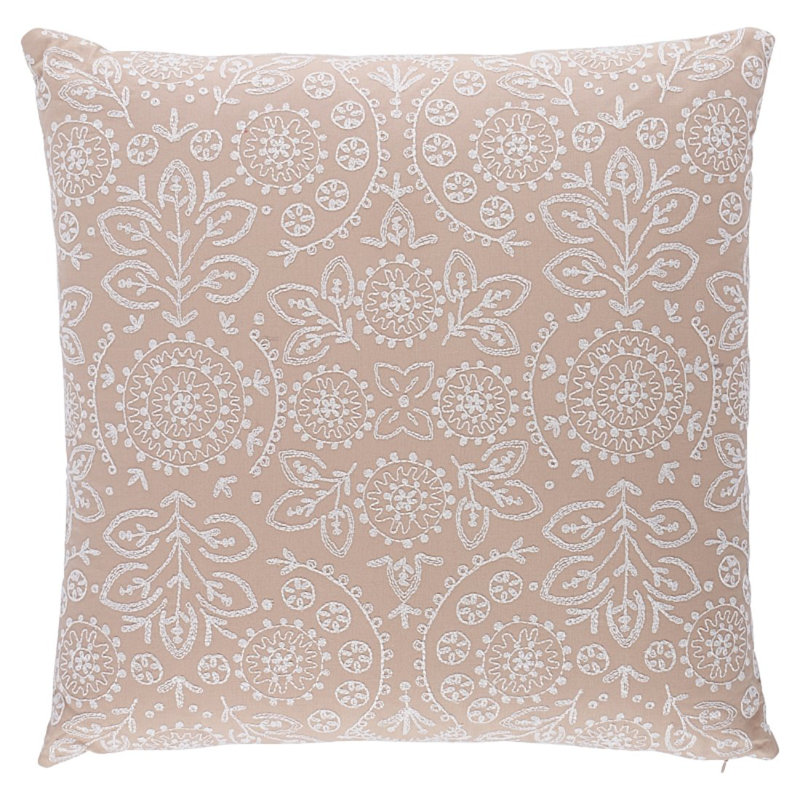 Tiana Embroidery Pillow, 20" x 20"