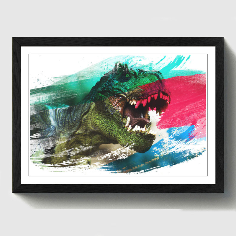 Tyrannosaurus Rex Dinosaur - Single Picture Frame Rectangle Print