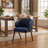 Upholstered Dining Chair with Wooden Legs-1130906502