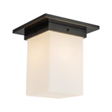 Mineral 8-in Brass Flush Mount