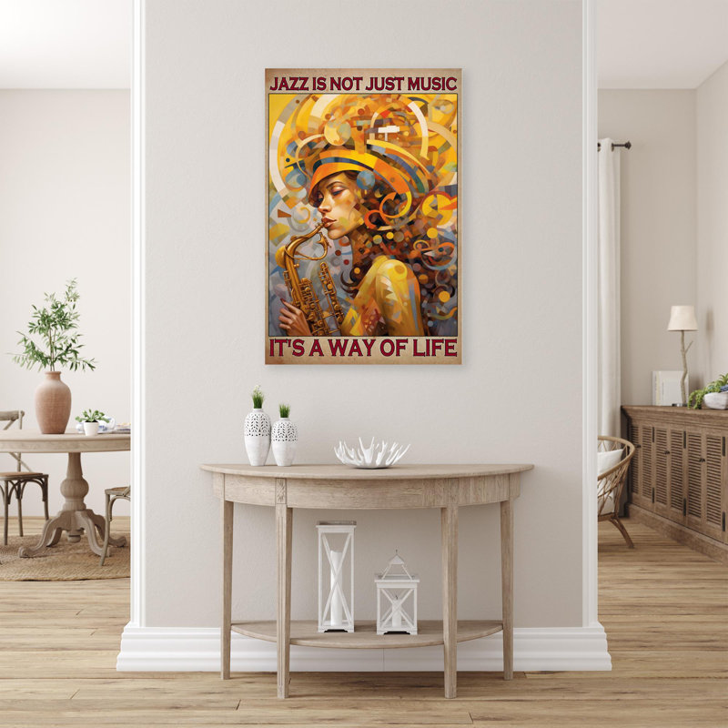 «Jazz Is Not Just Music On», impression sur toile, H 36 po x l 24 po x P 1,25 po