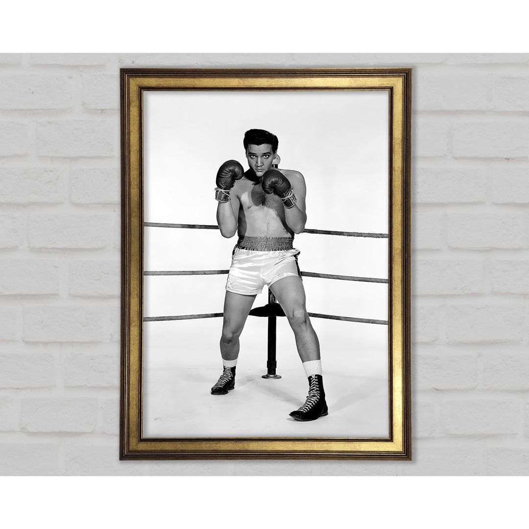 Gerahmte Fototapete Elvis Presley Boxing Kid