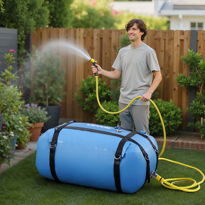 Water Storage Bladder, 35 Gallon Large Capacity TPU Soft Water Bag, Portable & Collapsible Water Storage Containers, Leakproof & Wear-Resistant RV Waters Tank for Camping Irrigation Outdoor Use