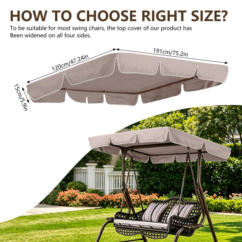 Replacement Canopy, 6.2  ft. x 3.8  ft., Beige