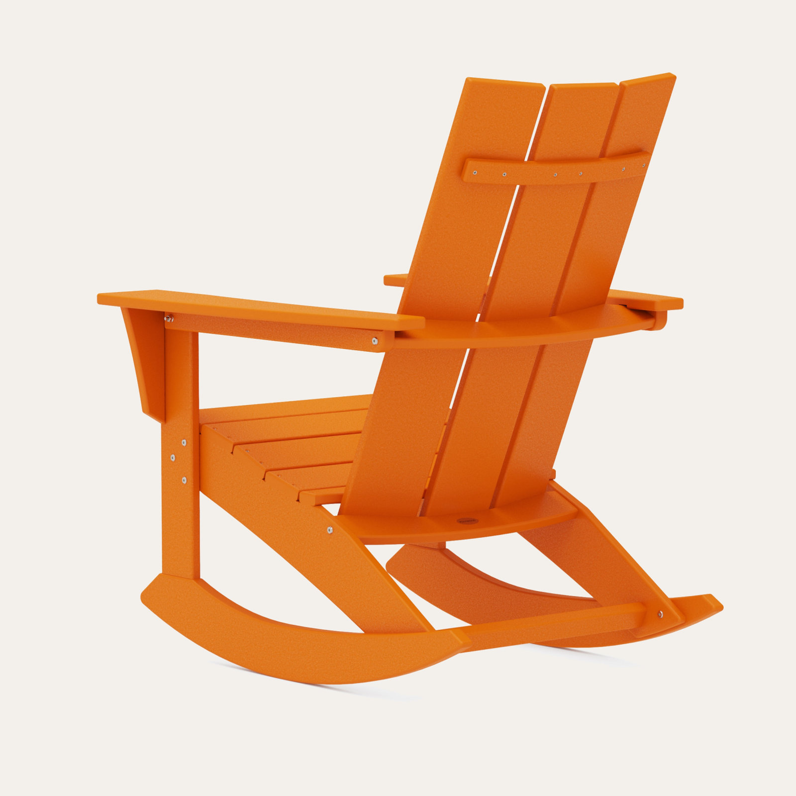 POLYWOOD® Modern Rocking Adirondack Chair, Tangerine