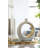 11X3.1X12" Round Vase,White/Gold