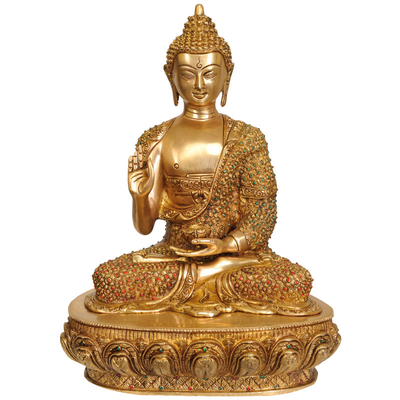 Bouddha tibétain bouddha - Bouddha décoré de pierres