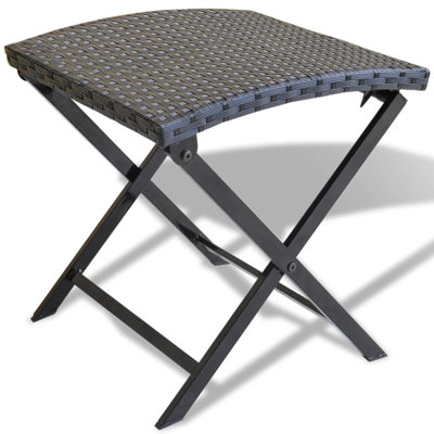 Charlotta Rattan Foldable Stool by Charlton Home