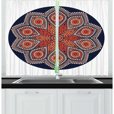 Geometric Kitchen Curtain