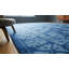 Tapis en laine touffeté à la main, tapis bleu, tapis élégant et luxueux pour rehausser votre décor de salon, de chambre à coucher, de bureau ou de maison avec élégance contemporaine-380334686