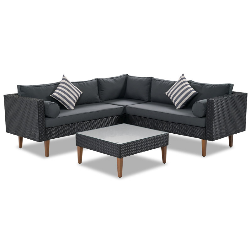 4-Pieces Outdoor Wicker Sofa Set