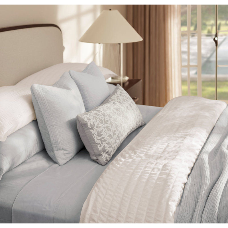 Relaxed Seersucker Duvet Set, Full;Queen, White