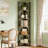 6-Tier Corner Shelf, 71" Rustic Corner Bookshelf Display Shelf