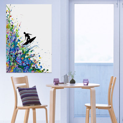« a pollocks point break », reproduction sur toile