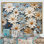 «Blue Blooms Zinnias fleurs», reproduction d'art sur toile encadrée Zinnias