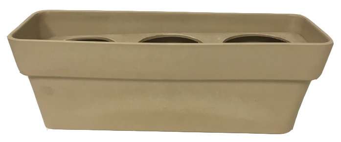 Jardinière en composite auto-irrigante, Beige