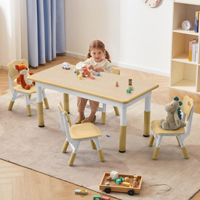 Angeliz Kids 5 Piece Play Or Activity Table and Chair Set