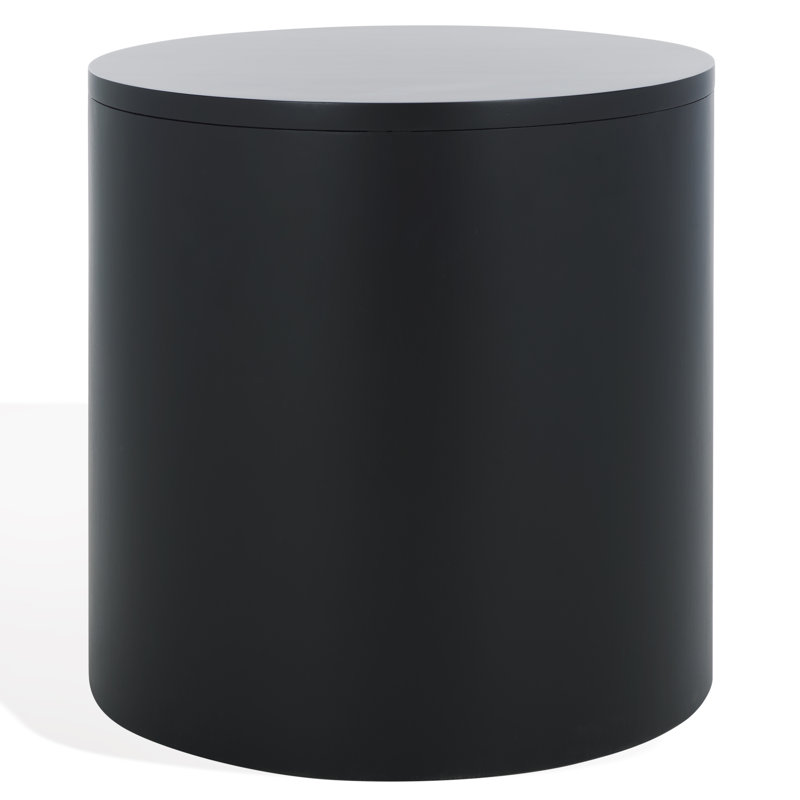 Daiya Round 1 Draw Wood Nightstand, Black