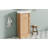 15.75" Bathroom Vanity With Reversible Resin Sink, MDF Cabinet With Adjustable Shelf And Push-To-Open Door, Wood Grain Melamine Finish, Reversible Door, Rustic Style For Small Spaces