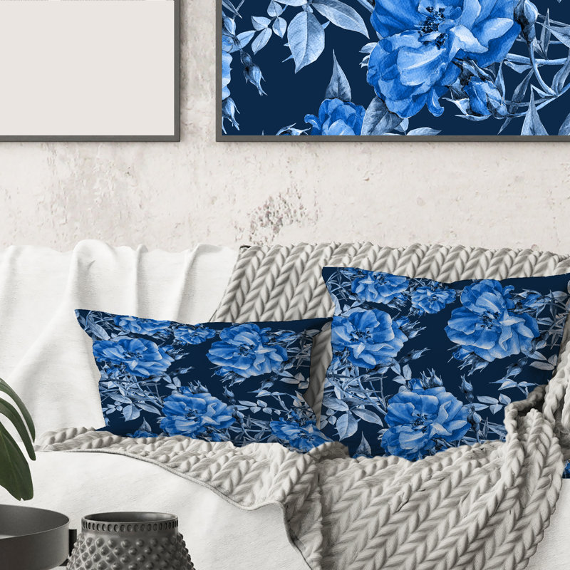 Blue Abstract Wildflowers
