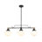 3 - Light Schoolhouse Glass Linear Chandelier