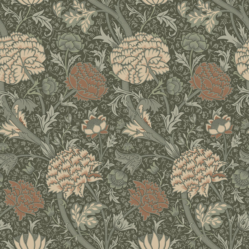 Alexavia Cray Floral Trail 10.05m x 53cm Wallpaper Roll, Multicolor Orange