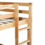 Lit simple au-dessus d'un lit mezzanine - Solution de chambre à coucher pour petits espaces avec lattes renforcées et polyvalente-587354236