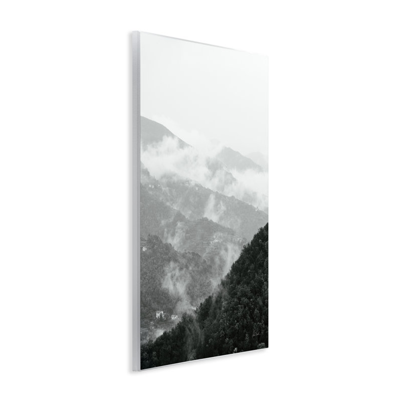 Plaque murale Morning Mist Hillside, design par Deborah Revell
