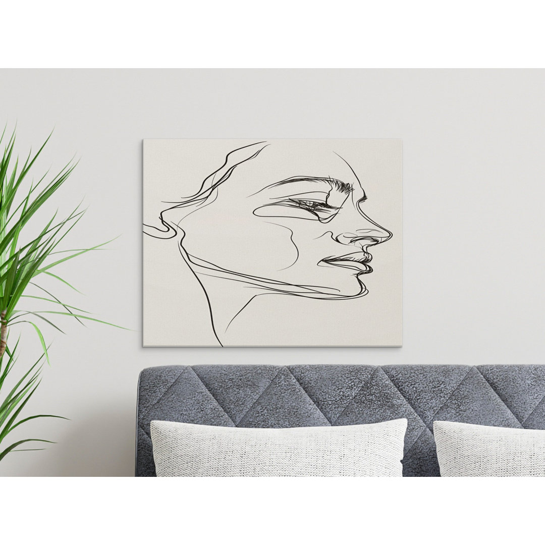 Abstract Line Art Woman Wall Art