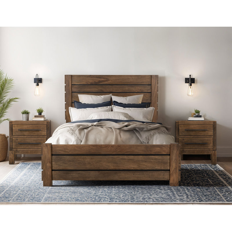 Knova Bed, Queen, Barrel Brown