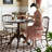 French retro solid wood dining table