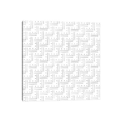 Abstract Black And White Pattern by Whales Way - Single Picture Frame Painting on Canvas