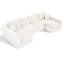 Canapé modulaire modulaire en nuage pour le salon - canapé modulaire en U modulaire de 130 po, canapés à compression sans assemblage, canapé de plancher confortable avec mousse à mémoire de forme, blanc beige-722439760-722439766