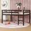 Lit mezzanine double en bois d'hévéa - Créez une chambre à coucher confortable