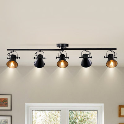 44" 5 -Light track lighting Ceiling Track Light with Dimmable and Adjustable Head For Kitchen