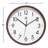 Anupam Round Plastic Wall Clock - Walnut