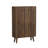 Medieval-Style Modern Shoe Cabinet, Upright Shoe Storage Unit With Vertical Grooved Finish, Walnut-Colored Shoe Cabinet, Suitable For Hallways, Passageways And Entrances