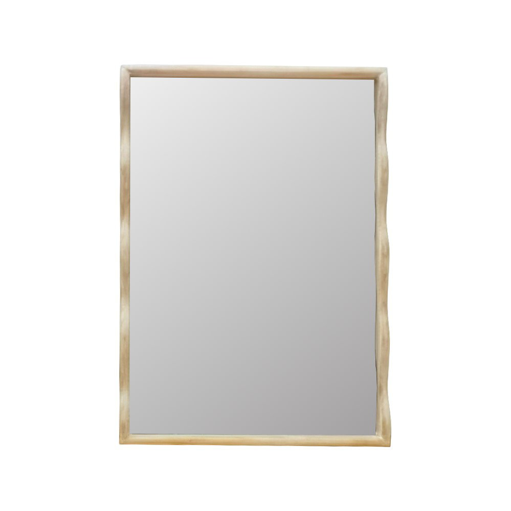 Willow Scalloped Mirror, Bleached Oak
