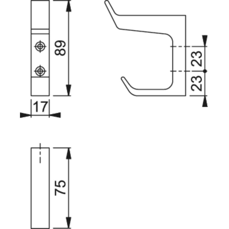 Kinzlee Aluminium Wall Wall Hook