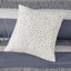 Ensemble d'édredon 7 pièces jacquard bleu marine