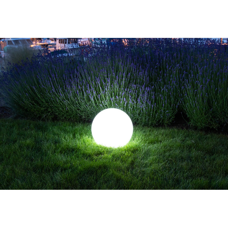 12'' White Sphere LED Color Changing Lamp with Remote