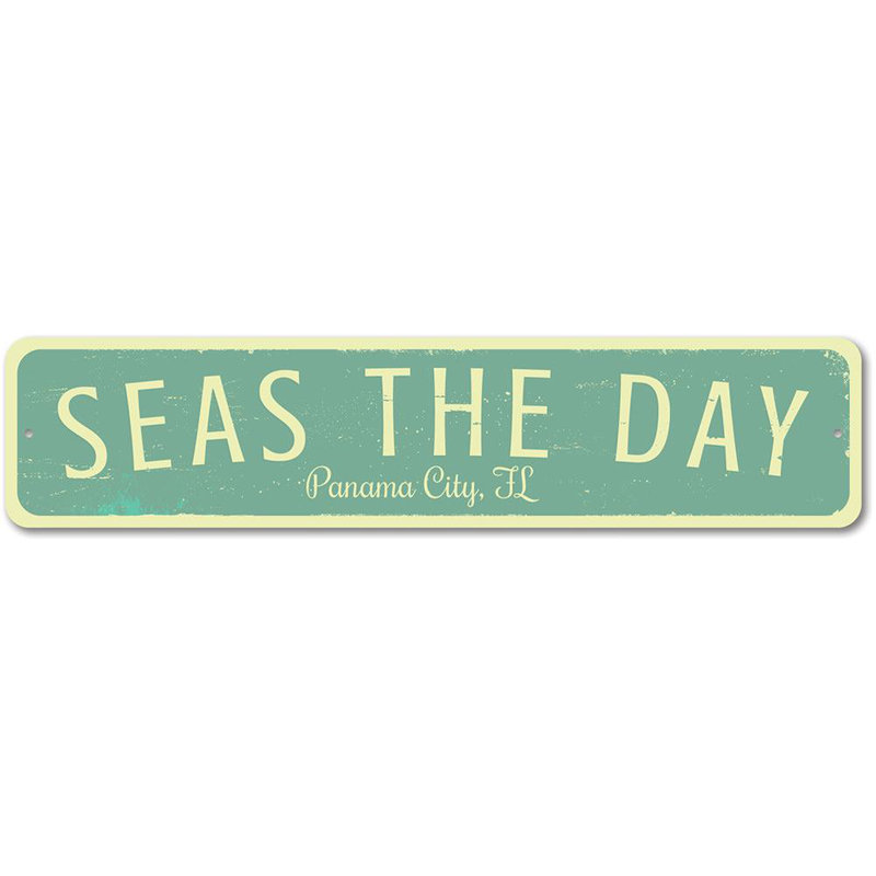 Panneau en aluminium Seas The Day, H 4 po x l 18 po x P 0,04 po