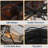 Rustic Industrial Caged Ceiling Fan with Lights Reversible 6-Speed Remote Control Matte Black-762069748