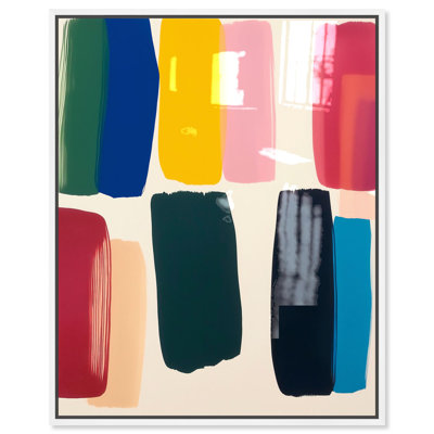 Oliver Gal CaliSunset II Abstract - Hand-Applied Glass Coat Framed Canvas Art