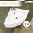 Wall Mount Corner Bathroom Sink 13 Inch White Ceramic Washing Basin Sector Wall Mount Sink For Small Bathrooms With Overflow And Single Faucet Hole