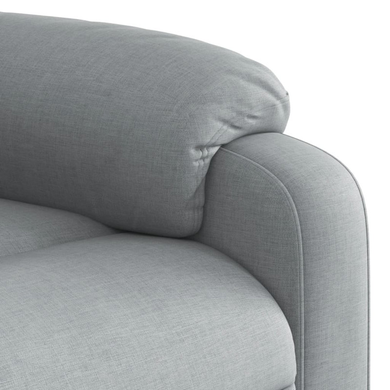  Massage Recliner Chair Light Grey Polyester Single