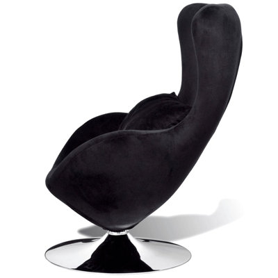 Swivel Accent Chair Armchair Upholstered Club Chair with Egg Shape