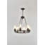 23.62'' Modern 6-Light Black Wagon Wheel Chandelier With Light(No Bulbs) For Bedroom Bathroom,Living Room--E26--Coffee Brown