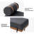 Michalak 48'' W  Industrial Bench with Pillow and Solid Wood Frame-2120191694