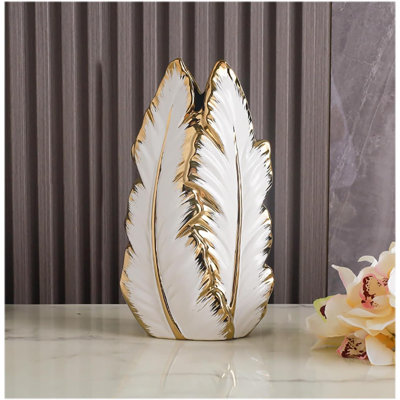 Golden Painted Ceramic High-End Vase